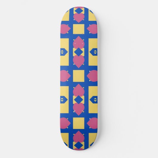 Abstraktes geometrisches Muster Skateboard (Vorderseite)