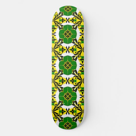Abstraktes geometrisches Muster Skateboard (Vorderseite)