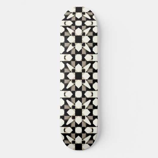 Abstraktes geometrisches Muster Skateboard (Vorderseite)