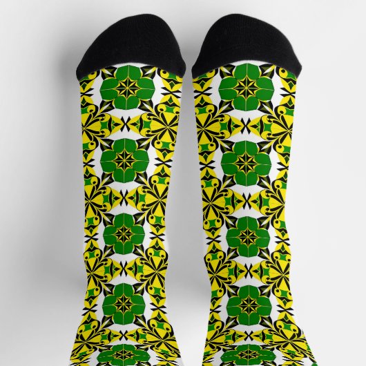 Abstraktes geometrisches Muster Socken (Oben)