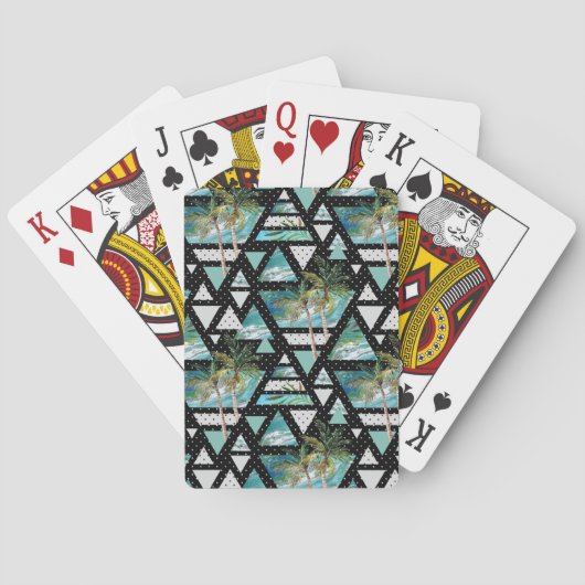 Abstraktes geometrisches Muster Spielkarten (Rückseite)