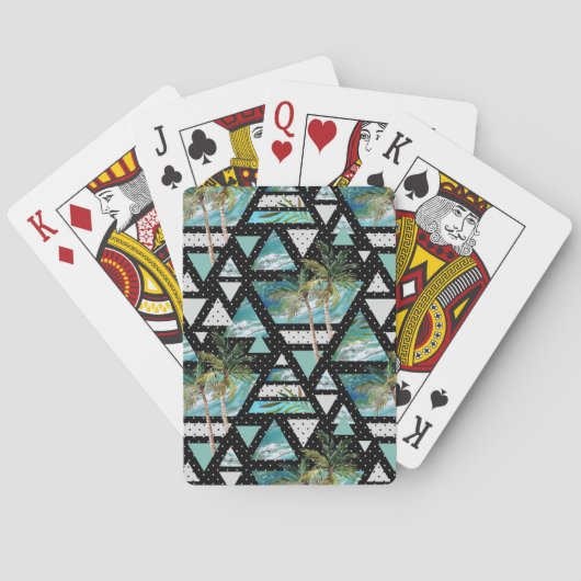 Abstraktes geometrisches Muster Spielkarten (Rückseite)