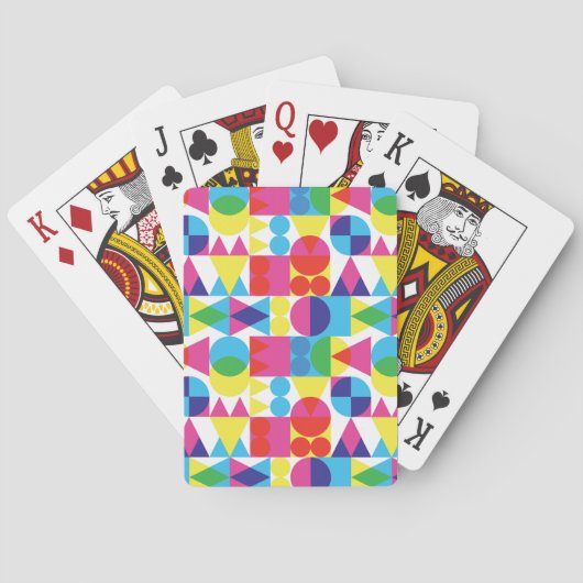 Abstraktes geometrisches Muster. Spielkarten (Rückseite)