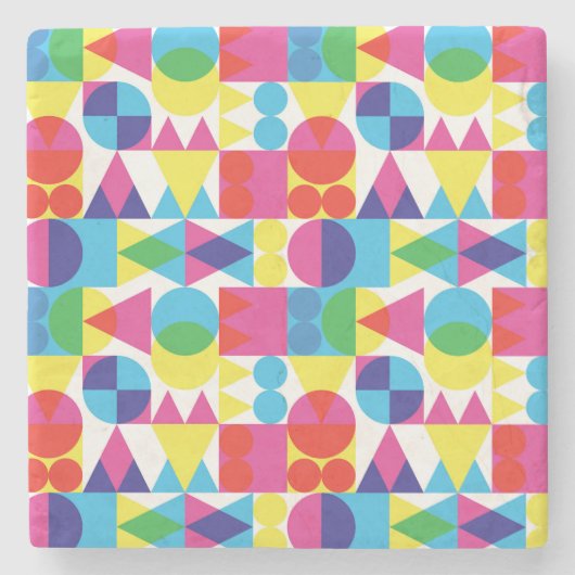 Abstraktes geometrisches Muster. Steinuntersetzer (Vorderseite)