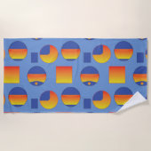 Abstraktes geometrisches Muster Strandtuch (Vorderseite)