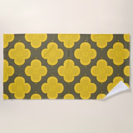 Abstraktes geometrisches Muster Strandtuch (Vorderseite)