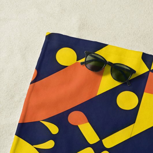 Abstraktes geometrisches Muster Strandtuch (Beispiel)
