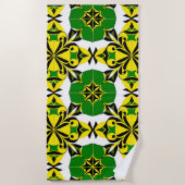 Abstraktes geometrisches Muster Strandtuch (Vorderseite)