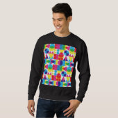 Abstraktes geometrisches Muster. Sweatshirt (Vorne ganz)