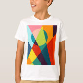 Abstraktes geometrisches Muster T-Shirt (Vorderseite)