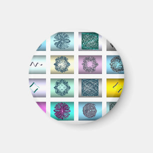 Abstraktes geometrisches Muster Tapetendekoration  Magnet