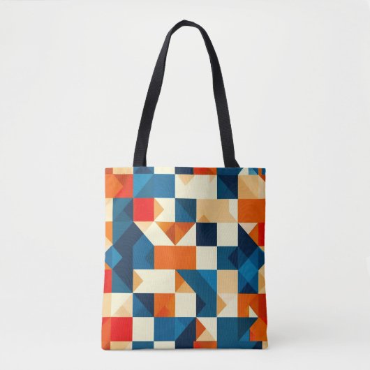 Abstraktes geometrisches Muster Tasche (Vorderseite)