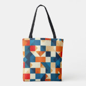 Abstraktes geometrisches Muster Tasche (Rückseite)
