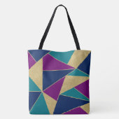 Abstraktes geometrisches Muster Tasche (Rückseite)