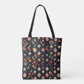 Abstraktes geometrisches Muster Tasche (Rückseite)