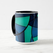 Abstraktes geometrisches Muster Tasse (Vorderseite Links)