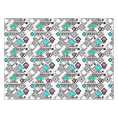 Abstraktes geometrisches Muster Tischdecke (Vorderseite (Horizontal))