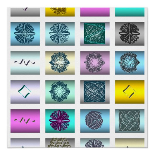 Abstraktes geometrisches Muster Wandkunst Design Poster (Vorderseite)