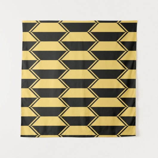 Abstraktes geometrisches Muster Wandteppich (Vorderseite (Horizontal))