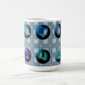 Abstraktes geometrisches Muster Wanduhr Kaffeetasse (Mittel)