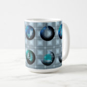 Abstraktes geometrisches Muster Wanduhr Kaffeetasse (VorderseiteRechts)