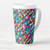 Abstraktes geometrisches Musterdesign 14 - Latte-T Milchtasse (Rechte Ecke)