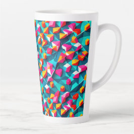 Abstraktes geometrisches Musterdesign 14 - Latte-T Milchtasse