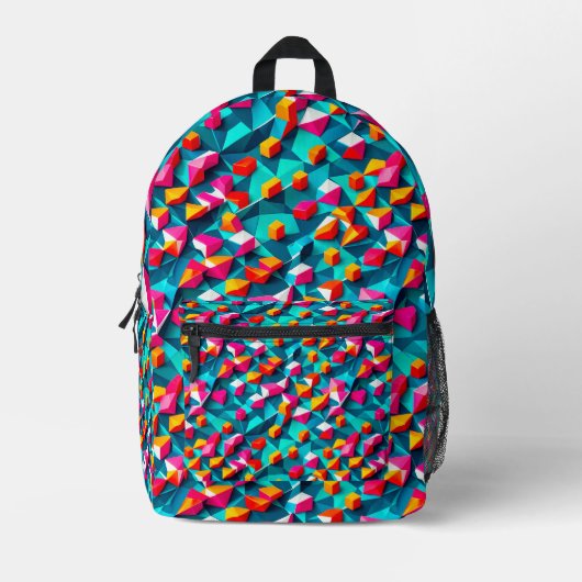 Abstraktes geometrisches Musterdesign 14 - Rucksac Bedruckter Rucksack (Vorderseite)
