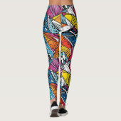 Abstraktes geometrisches Musterdesign 21 - Legging Leggings (Rückseite)