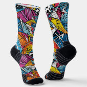 Abstraktes geometrisches Musterdesign 21 - Socken (Gewinkelt)