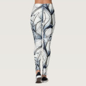 Abstraktes geometrisches Musterdesign 27 Leggings (Rückseite)