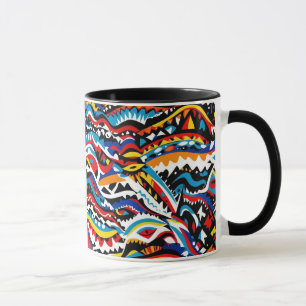 Abstraktes geometrisches Musterdesign 36 - Kaffee- Tasse