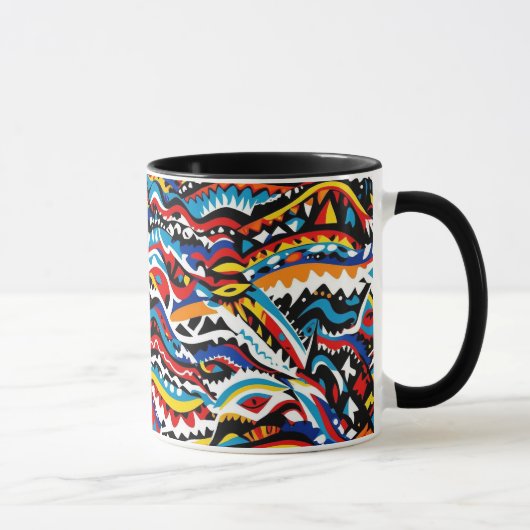 Abstraktes geometrisches Musterdesign 36 - Kaffee- Tasse (Rechts)