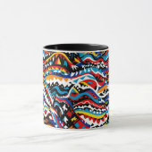 Abstraktes geometrisches Musterdesign 36 - Kaffee- Tasse (Zentrum)