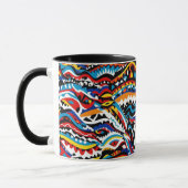 Abstraktes geometrisches Musterdesign 36 - Kaffee- Tasse (Links)