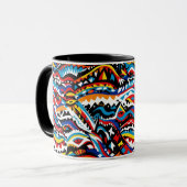 Abstraktes geometrisches Musterdesign 36 - Kaffee- Tasse (Vorderseite Links)