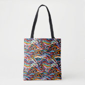 Abstraktes geometrisches Musterdesign 36 - Totbeut Tasche (Vorderseite)
