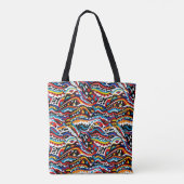 Abstraktes geometrisches Musterdesign 36 - Totbeut Tasche (Rückseite)