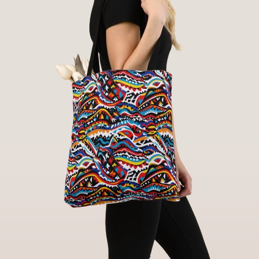 Abstraktes geometrisches Musterdesign 36 - Totbeut Tasche (Von Nahem)