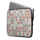 Abstraktes geometrisches Musterdesign, Kunst, Hint Laptopschutzhülle (Vorderseite Links)