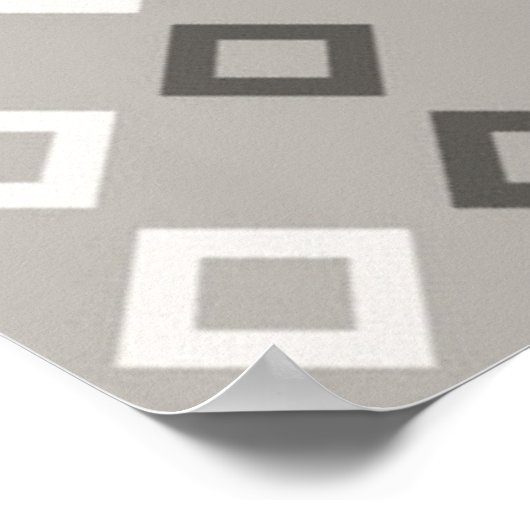 Abstraktes geometrisches Musterdesign, Kunst, Hint Poster (Ecke)