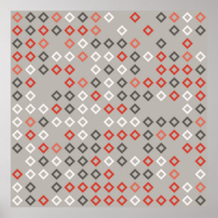 Abstraktes geometrisches Musterdesign, Kunst, Hint Poster