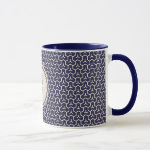 Abstraktes geometrisches Mustermonogramm der Tasse