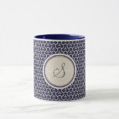 Abstraktes geometrisches Mustermonogramm der Tasse (Zentrum)