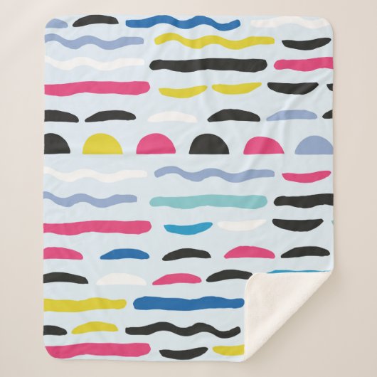 Abstraktes geometrisches nahtloses Dekormuster Sherpadecke (Vorderseite)