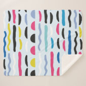 Abstraktes geometrisches nahtloses Dekormuster Sherpadecke (Vorderseite (Horizontal))