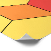 Abstraktes geometrisches nahtloses Farbkubenmuster Poster (Ecke)