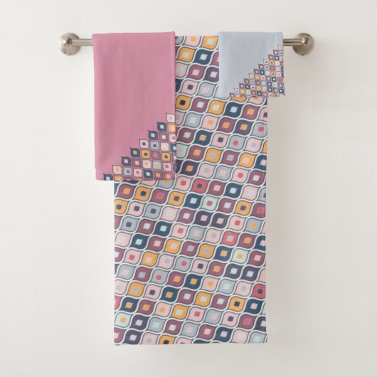 Abstraktes geometrisches Nahtloses Muster Badhandtuch Set (Insitu)