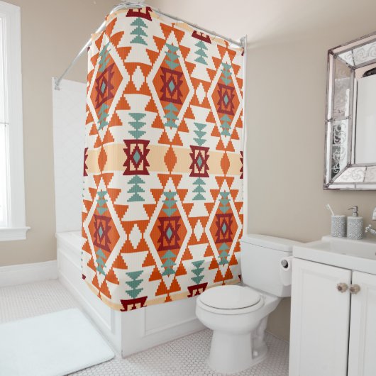 Abstraktes geometrisches nahtloses Muster in Ameri Duschvorhang (Beispiel)