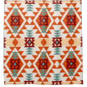 Abstraktes geometrisches nahtloses Muster in Ameri Duschvorhang (Vorderseite)